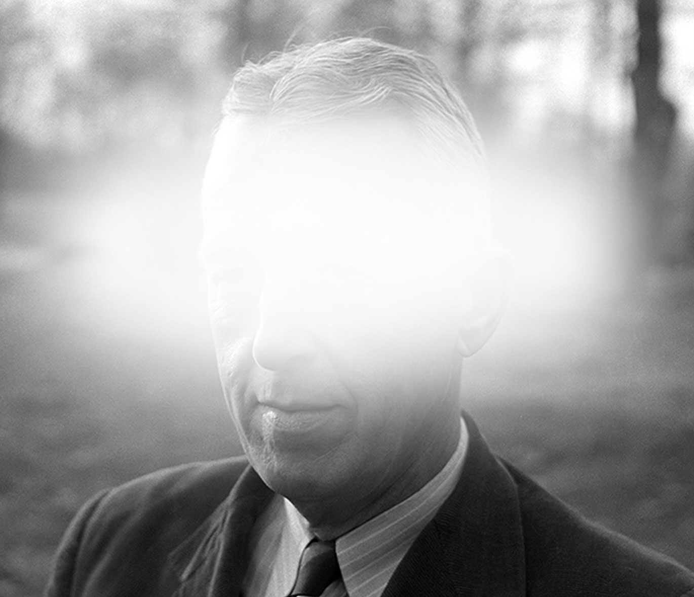 Bill W., with a white-light across his face