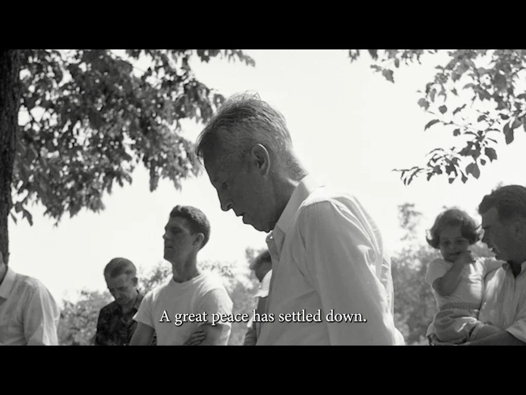 Film still — A great peace has settled down