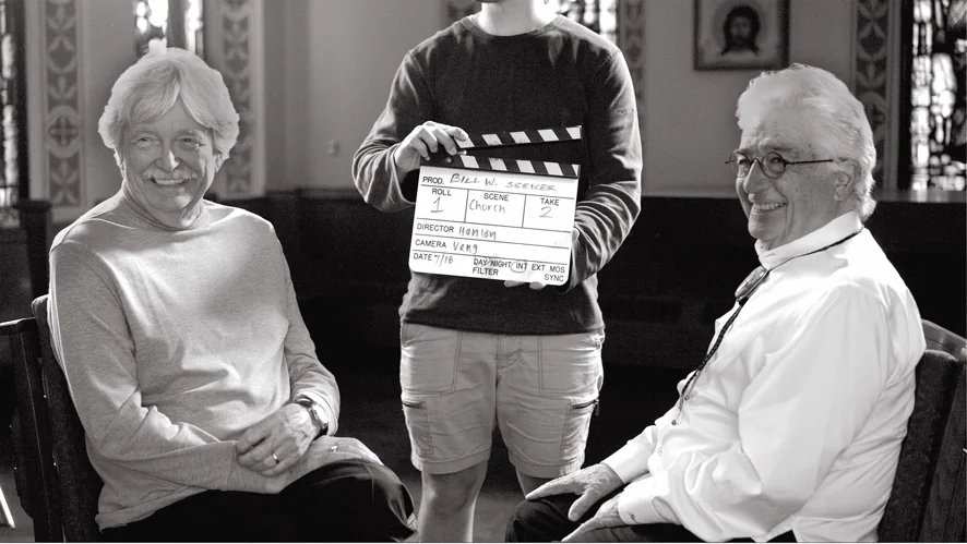 On set with director Kevin Hanlon